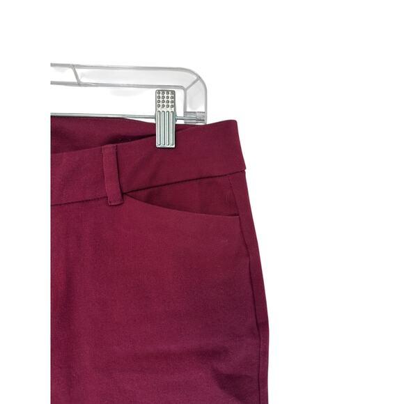 Old Navy Burgundy Office Work Business Pixie Skinny Leg Dress Pants Size 8 - Picture 4 of 12
